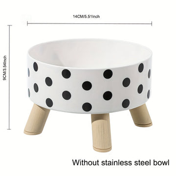 Polka dot tall ceramic bowl